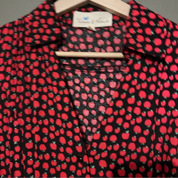 Tatiana & Natouchi Apple Print A-Line Circle Midi Dress XS - Picture 7 of 16